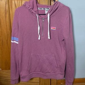 VS PINK HALF ZIP SWEATSHIRT (Small)